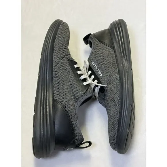 Cole Haan Grand Sport Journey Knit Sneakers Men’s Sz 10 Charcoal Black Lace Up - Picture 4 of 9